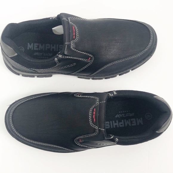 Memphis One Men’s Casual Slip-on Shoes Black Sz 9 - Picture 2 of 7